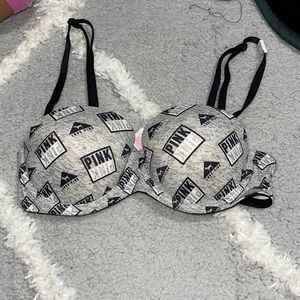 pink bra size 32C push up